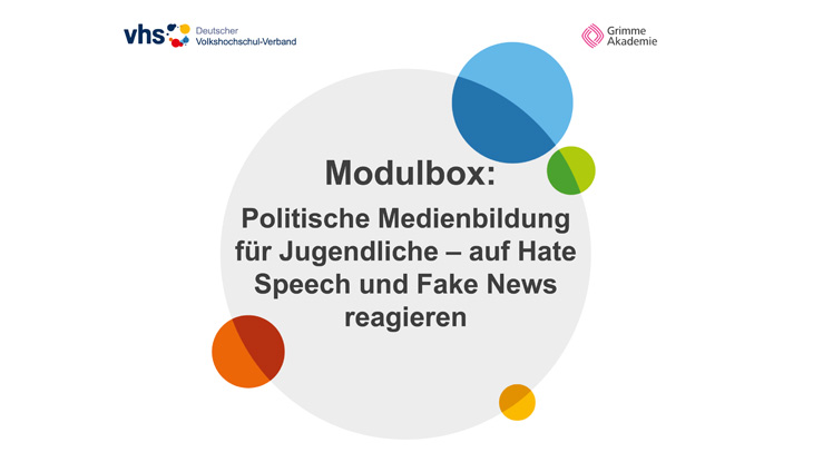 DVV Modulbox "Politische Medienbildung für Jugendliche. Auf Hate Speech und Fake News reagieren!"