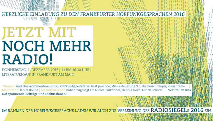 Der Programmflyer der Frankfurter Hörfunkgespräche 2016